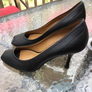 Tahari Black Peep Toe Heels